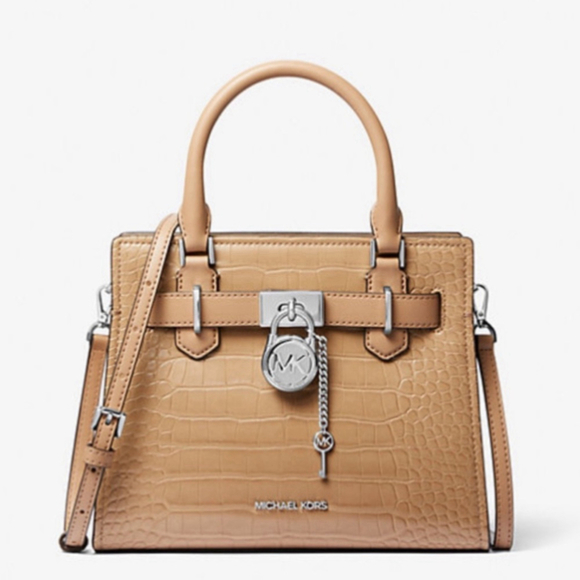 MICHAEL KORS
Hamilton Small Crocodile
Embossed Faux Leather Satchel
Camel - Picture 1 of 3
